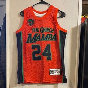 Kobe Bryant The Grinch Mamba #24 Men’s Basketball Jersey - Red/Black